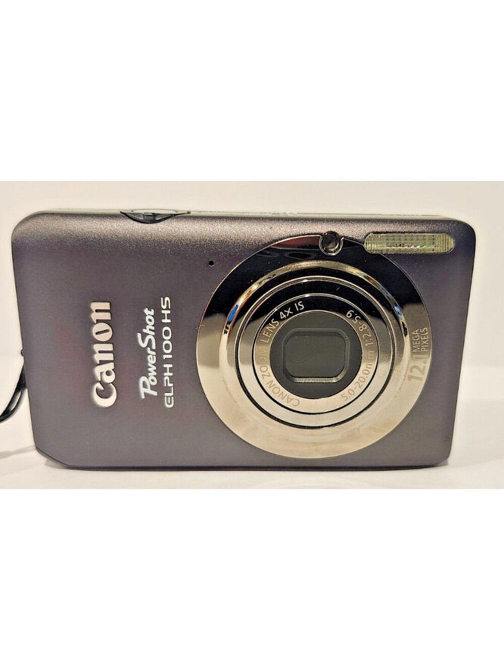 Canon PowerShot ELPH 100 HS 12.1MP Gray Cam COMPLETE BOX BUNDLE Extra Batt Case